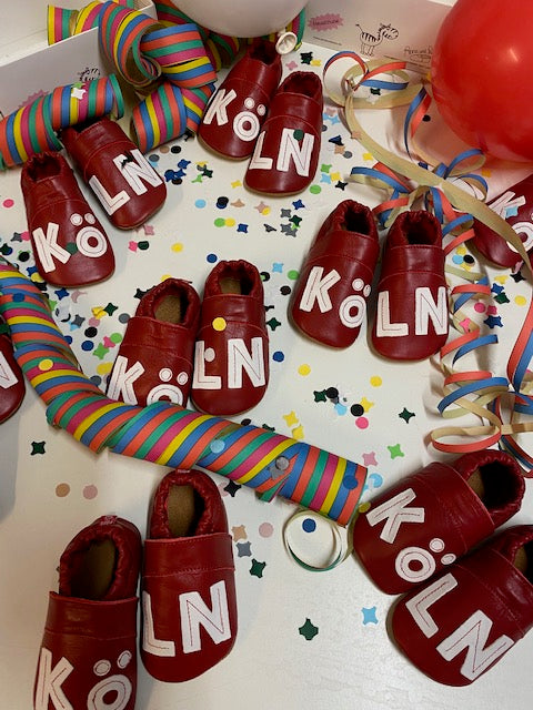 Kölle Alaaf - Köln nachhaltige Krabbelschuh von "Anna und Paul"