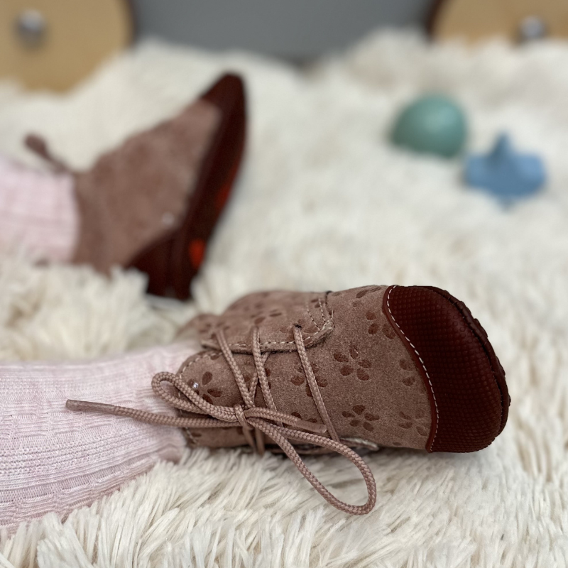 Warme Krabbelschuhe von Anna und Paul - Modell Robbi aus 100 % Wollfutter, Babyschuhe